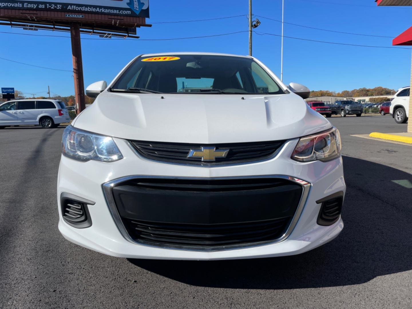 2017 White Chevrolet Sonic (1G1JG6SH2H4) with an 4-Cyl, 1.8 Liter engine, Automatic, 6-Spd transmission, located at 8008 Warden Rd, Sherwood, AR, 72120, (501) 801-6100, 34.830078, -92.186684 - Photo#2